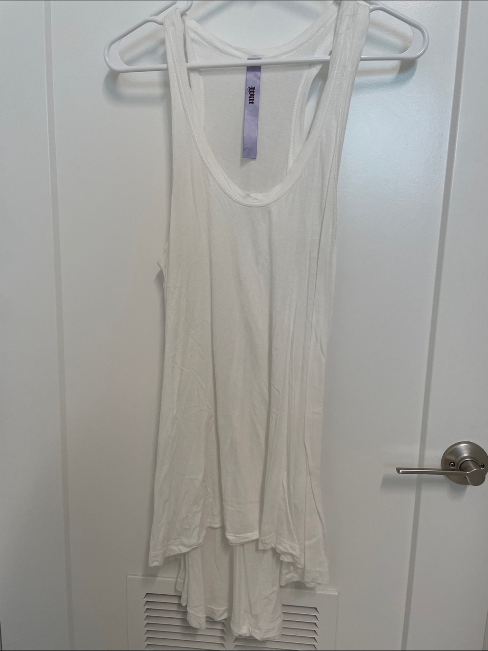 Wilt White Layered Racerback Tank